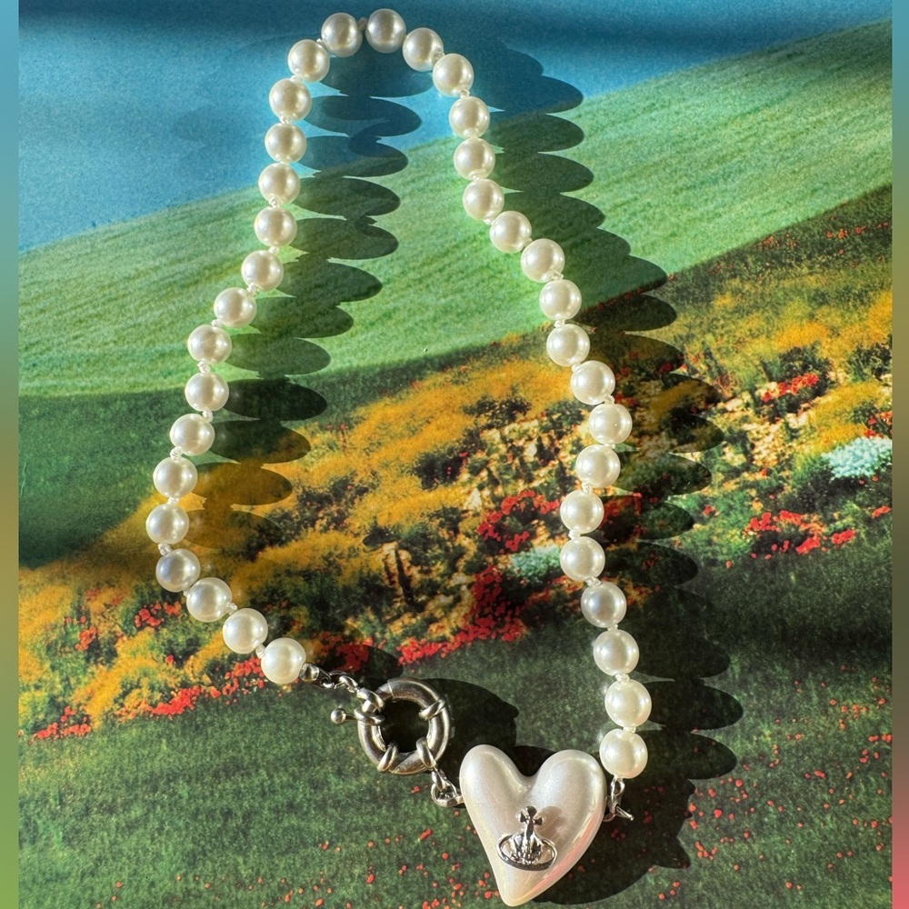 Vivienne Westwood Pearl Heart Necklace